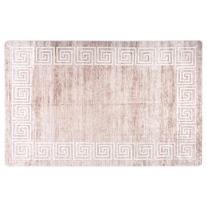 Corwin 150cm Polyester Washable Anti-Slip Rug In Beige And Gold